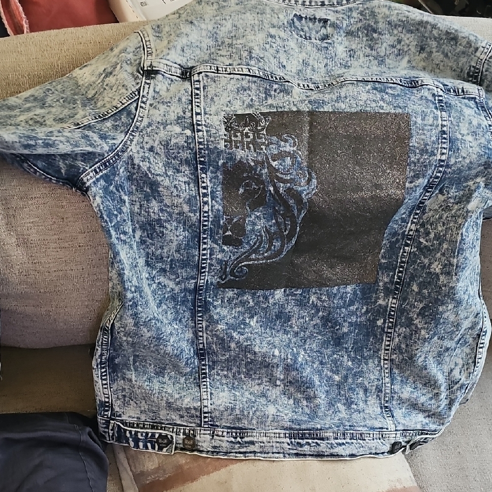 Versace 1969 Acid Wash Denim Jacket - Picture 3 of 4